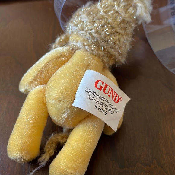Rare Gund Holiday countdown to Christmas Mini Jointed bear ornament - Picture 3 of 8